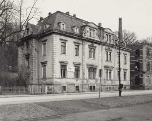 Mylau, Wohnhaus : Mylau. Doppelwohnhaus, Karl-Marx-Ring 16/14. Straßenansicht