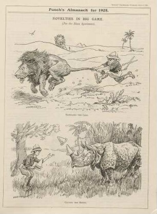 Novelties in big game. (For the Blasé Sportsman).
