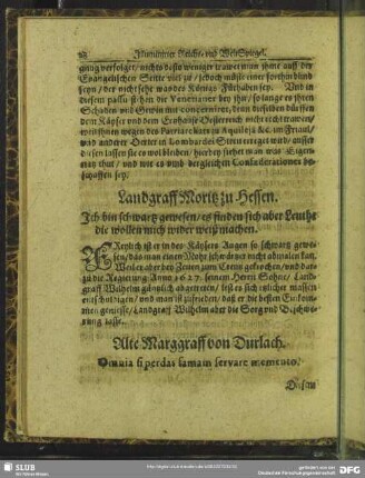 Landgraff Moritz zu Hessen