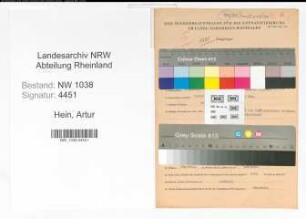 Entnazifizierung Artur Hein , geb. 10.02.1897 (Grosshaendler)