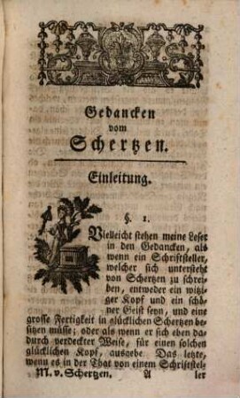 Georg Friedrich Meiers, ordentlichen Lehrers der Weltweisheit und Mitgliedes der Berlinischen Academie der Wissenschaften, Gedancken von Schertzen