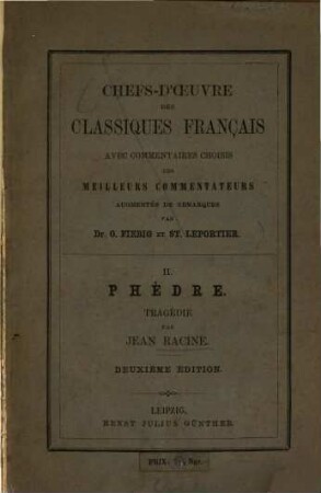 Phèdre : tragédie