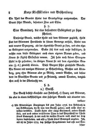 §. 7. Eine Granitart, die eine besondere Gebirgsart zu seyn scheinet.