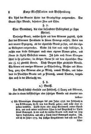 §. 7. Eine Granitart, die eine besondere Gebirgsart zu seyn scheinet.