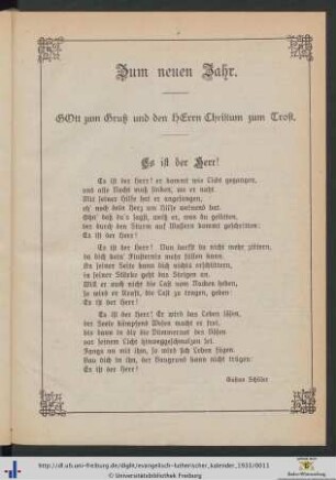Zum neuen Jahr.