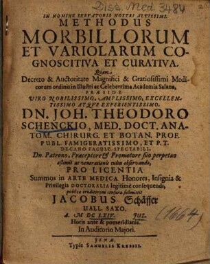 Methodus Morbillorum Et Variolarum Cognoscitiva Et Curativa