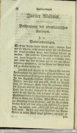 Zweiter Abschnitt. Beschreibung des abendländischen Aussatzes