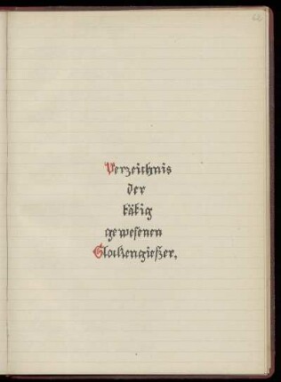 Verzeichnis der tätig gewesenen Glockengießer