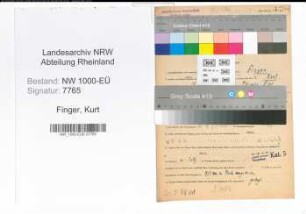 Entnazifizierung Kurt Finger, geb. 19.02.1902 (Polizeibeamter)
