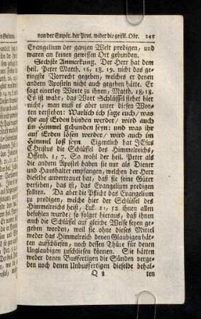 245-256, Sechste Anmerkung. Der Herr hat dem heil. Peter ...