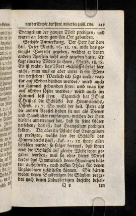 245-256, Sechste Anmerkung. Der Herr hat dem heil. Peter ...