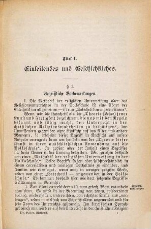 Methodik der religiösen Unterweisung in der katholischen Volksschule : zum Gebrauche in Schullehrer-Seminarien und Priester-Alumnaten