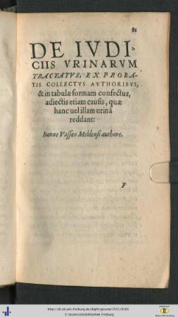 De iudiciis urinarum.