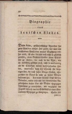 Biographie eines deutschen Flohes.