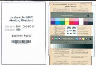 Entnazifizierung Maria Boehmer , geb. 07.01.1922 (Kontoristin)