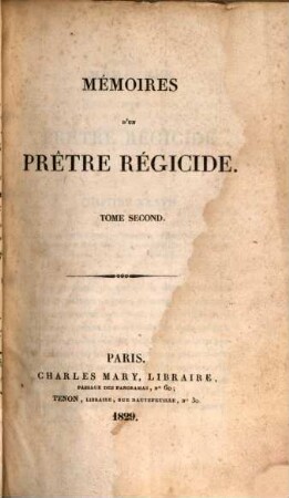 Mémoires d'un prêtre régicide, 2