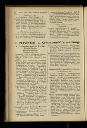Provinzial- u. Kommunal-Verwaltung
