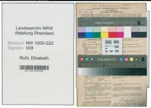 Entnazifizierung Elisabeth Ruhl , geb. 27.10.1908 (Geschaeftsinhaberin)