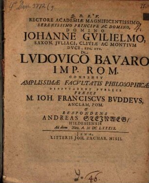 De Ludovico Bavaro Imp. Rom.