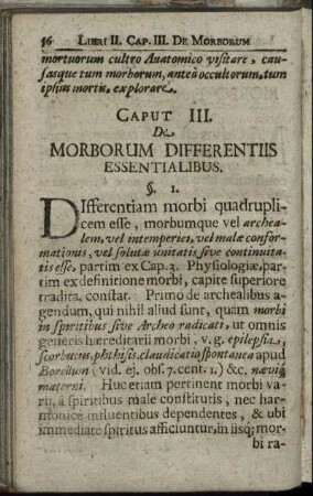 Caput III. De Morborum Differentiis Essentialibus