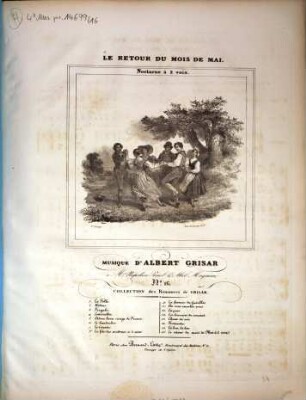 Collection des romances, 16. Le retour de mois de Mai. - B.L.986. - 2 Bl.