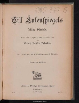 Till Eulenspiegels lustige Streiche