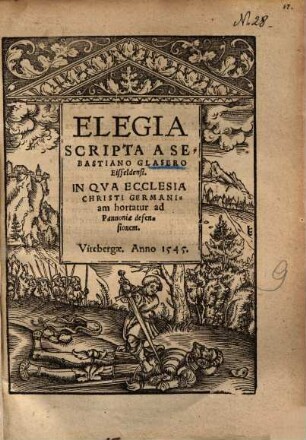 Elegia, in qua ecclesia Christi Germaniam hortatur ad Pannoniae defensionem