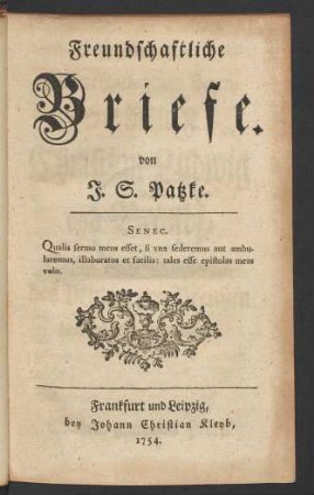 Freundschaftliche Briefe