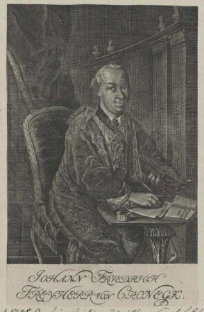 Bildnis des Johann Friedrich, Freyherr von Cronegk