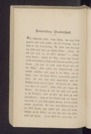 Daumerlings Wanderschaft.