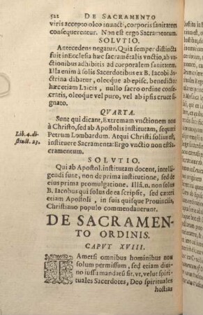 De Sacramento Ordinis. Capvt XVIII.