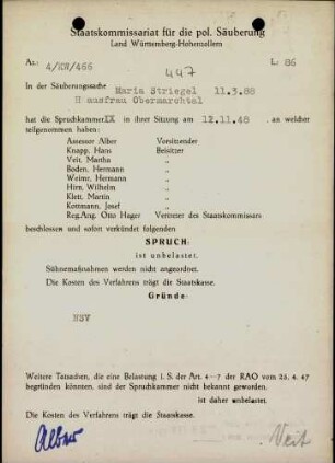 Striegel, Maria