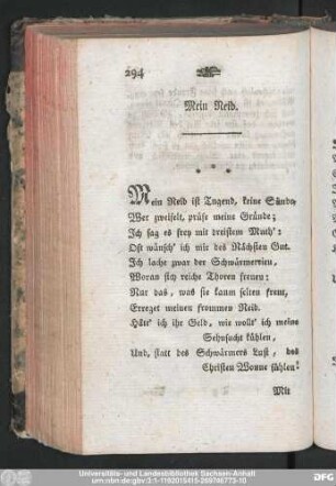 Mein Neid.