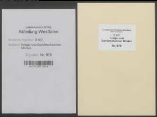 Amt Sparrenberg - Vogtei Enger: Bonitierungsregister