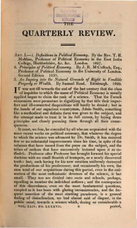 The quarterly review. 44 = No. 87 - 88. 1831