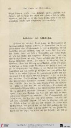 Volkslieder und Volksbücher
