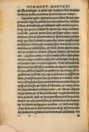 In tertiam primi epidemiorum sectionem explanationes