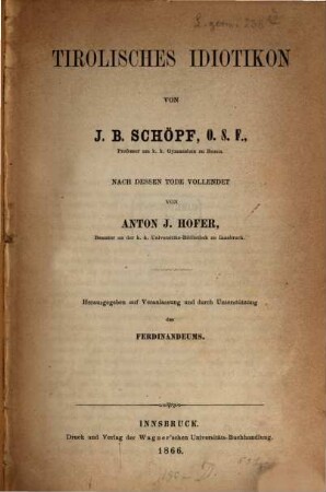 Tirolisches Idiotikon