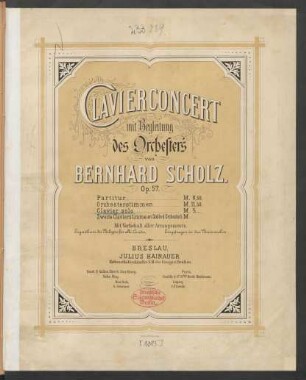 Clavierkonzert mit Begleitung des Orchesters op. 57