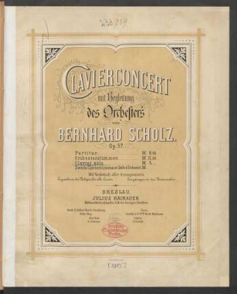 Clavierkonzert mit Begleitung des Orchesters op. 57