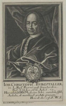 Bildnis des Ioh. Christoph Bvrgstaller