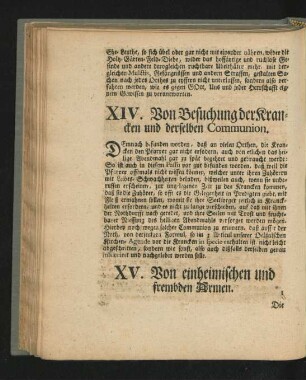 XV. Von einheimischen und frembden Armen.