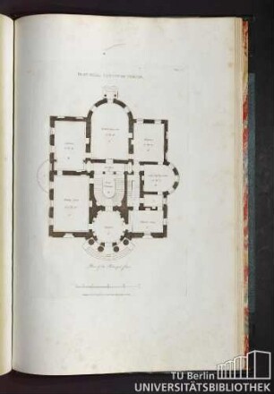 Plate 34. Burn Hall, County of Durham. Plan of the Principal floor.