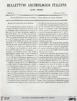Di una antica pianta del teatro di Ercolano