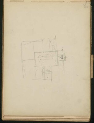 Grundrissskizze: Grundriss (aus: Skizzenbuch Walter Hentschel)