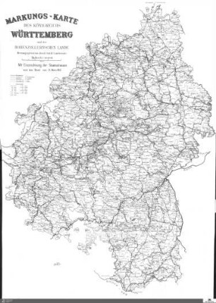 Anlage zum Weggesetz: Markungskarte Württemberg