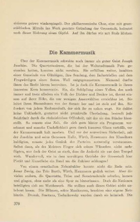 Die Kammermusik