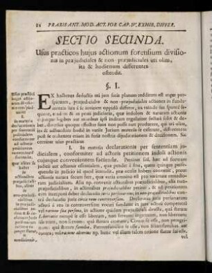 12-24, Sectio Secunda. § I. - § VII.