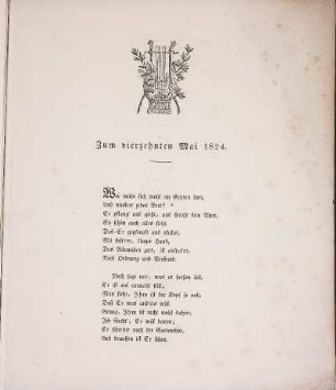 Zum vierzehnten Mai 1824