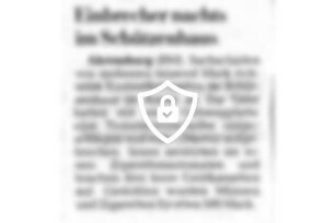EInbrecher nachts im Schützenhaus